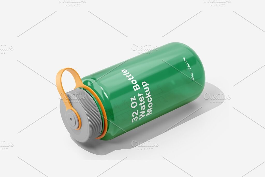 Wide Mouth Water Bottle Mockup 3