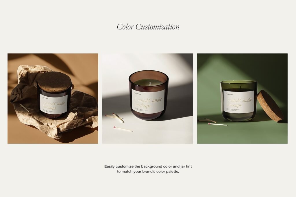 Glass Candle Mockup PSD 2