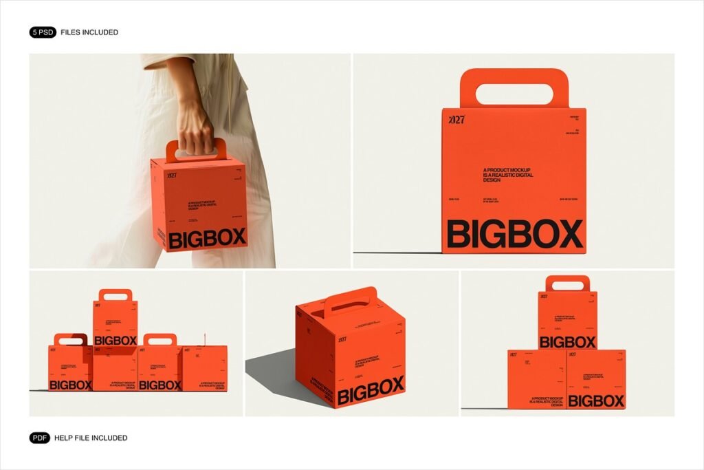 Paper Box Mockup PSD 1