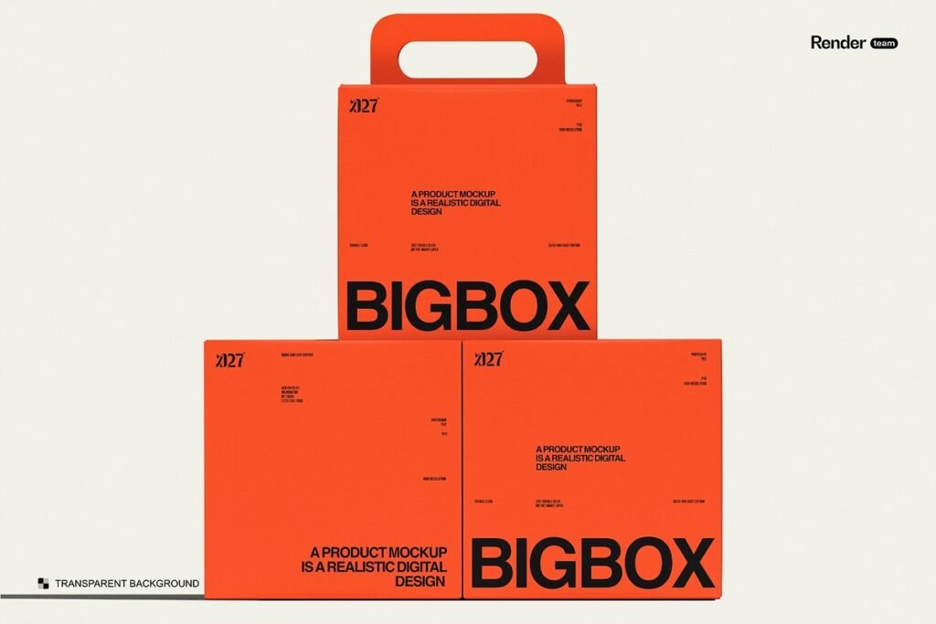 Paper Box Mockup PSD 2