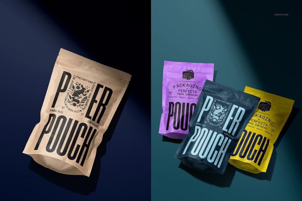 Stand Up Pouch Mockup Set 2