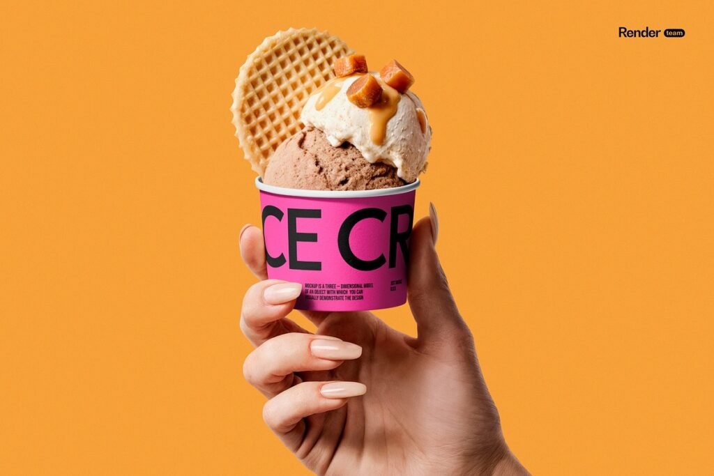 Ice Cream Cup Mockup Images 3