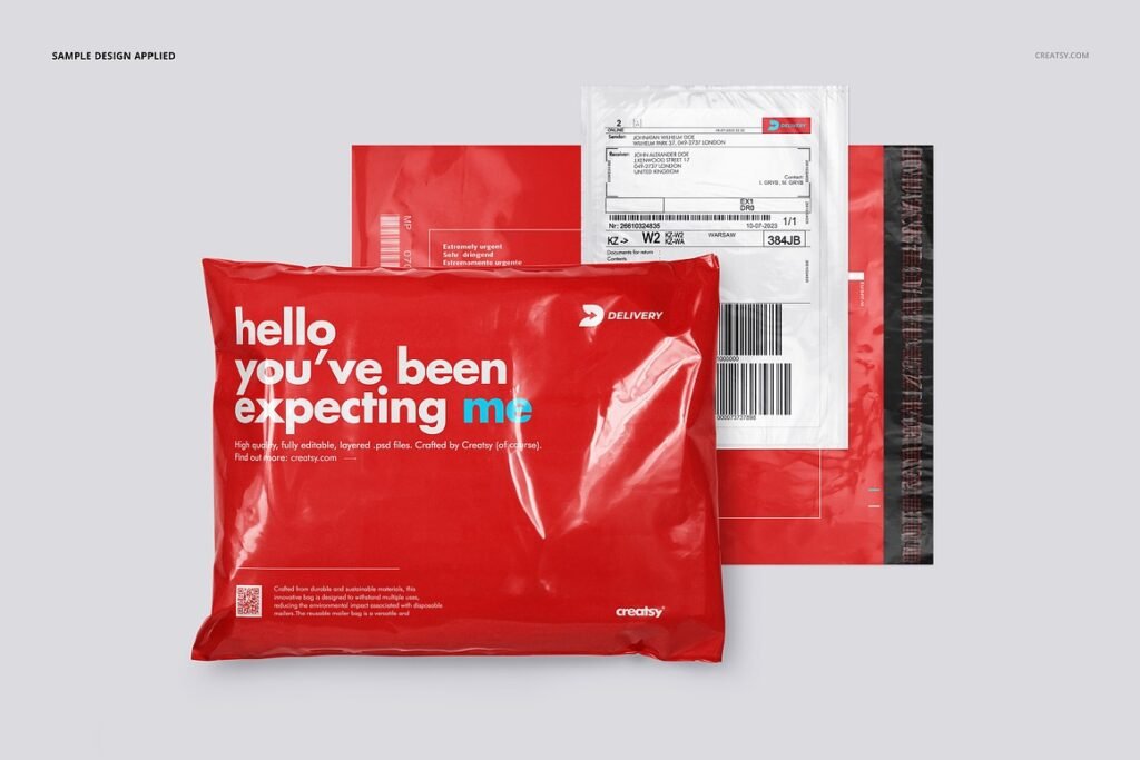 Versatile Poly Mailer Mockup Set for Packaging Needs