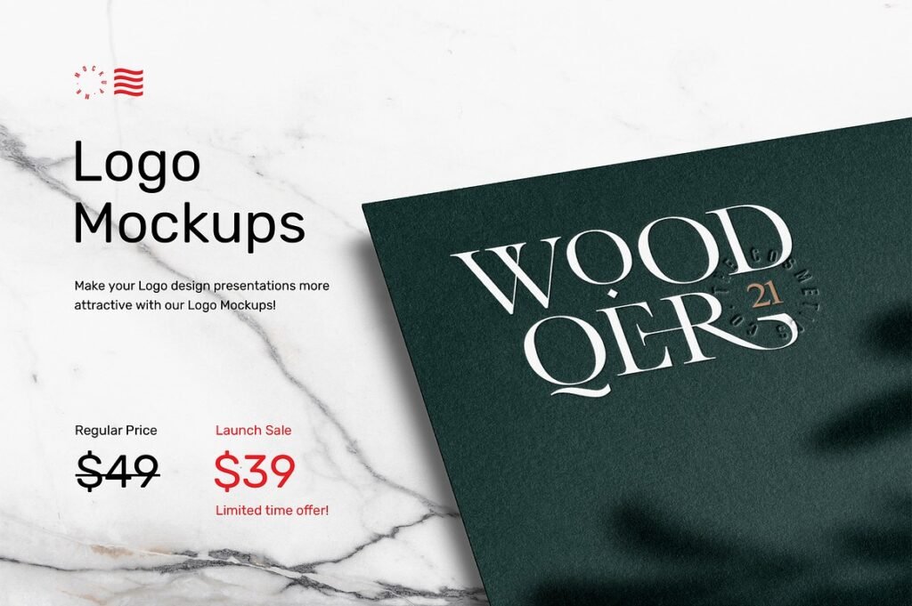 Stunning Logo Mockup Bundle Paper Print