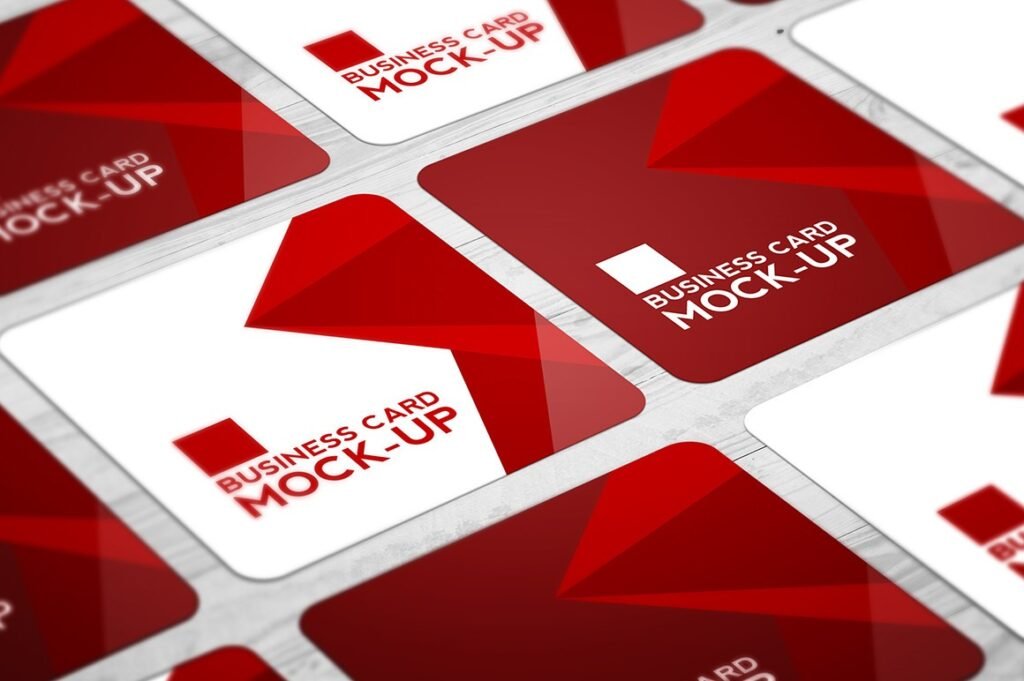 Square Business Card Mockups 2