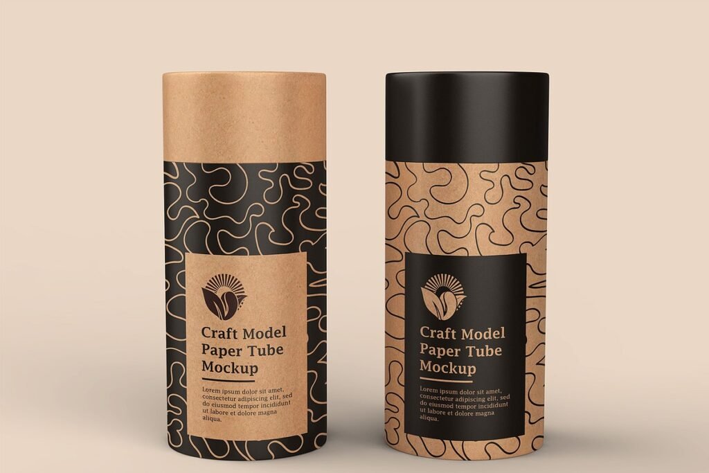 Paper Tube Mockup PSD 2