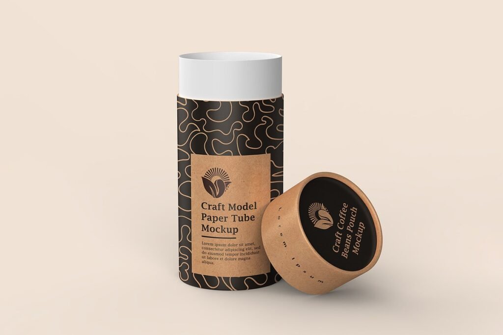 Paper Tube Mockup PSD 3