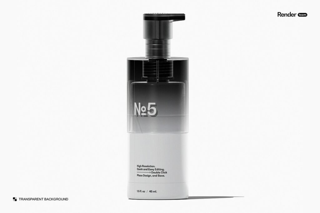 Customizable Customizable Dispenser Bottle Mockup for Product Shots