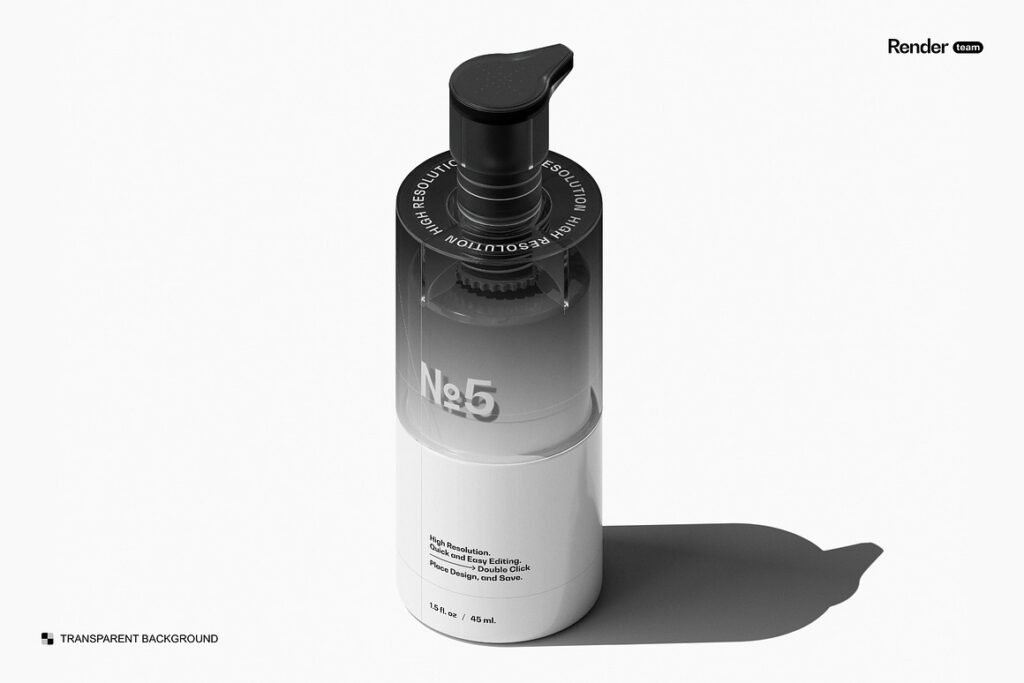 Customizable Dispenser Bottle Mockup for Product Shots