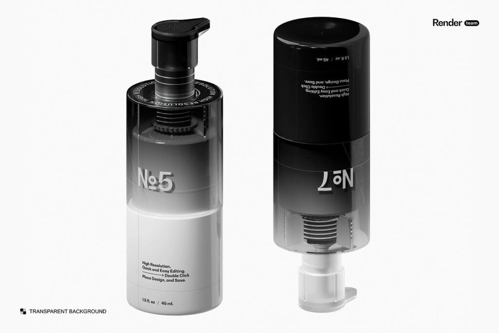 Customizable Dispenser Bottle Mockup for Product Shots