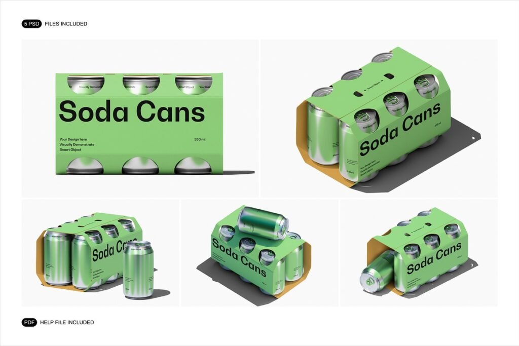 Soda Beer Packaging Mockup