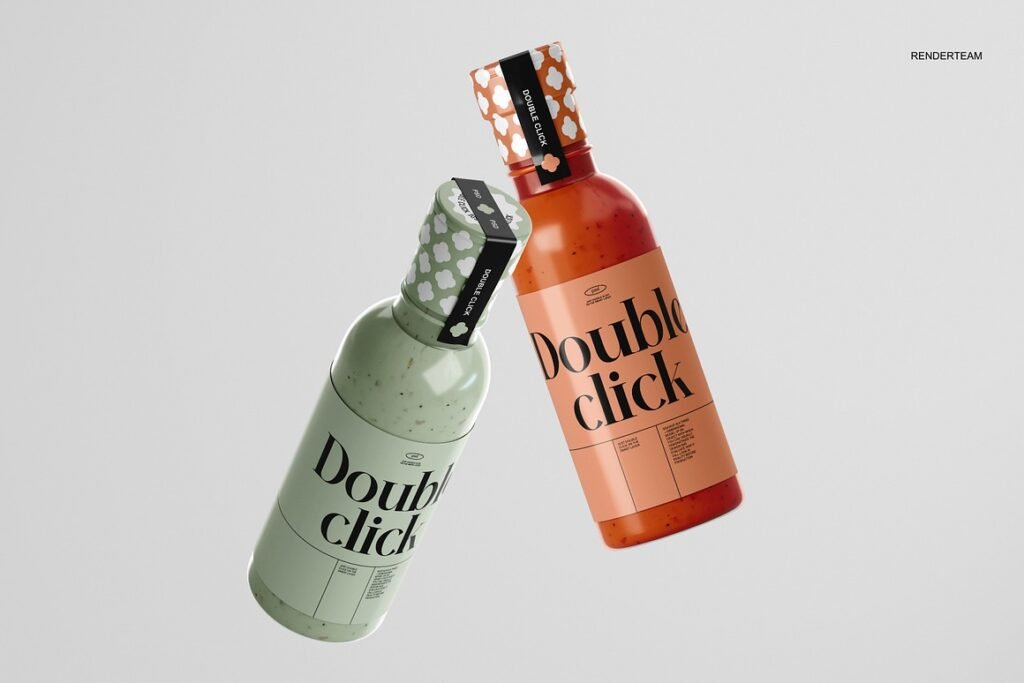 Sauce Bottle Mockup Set