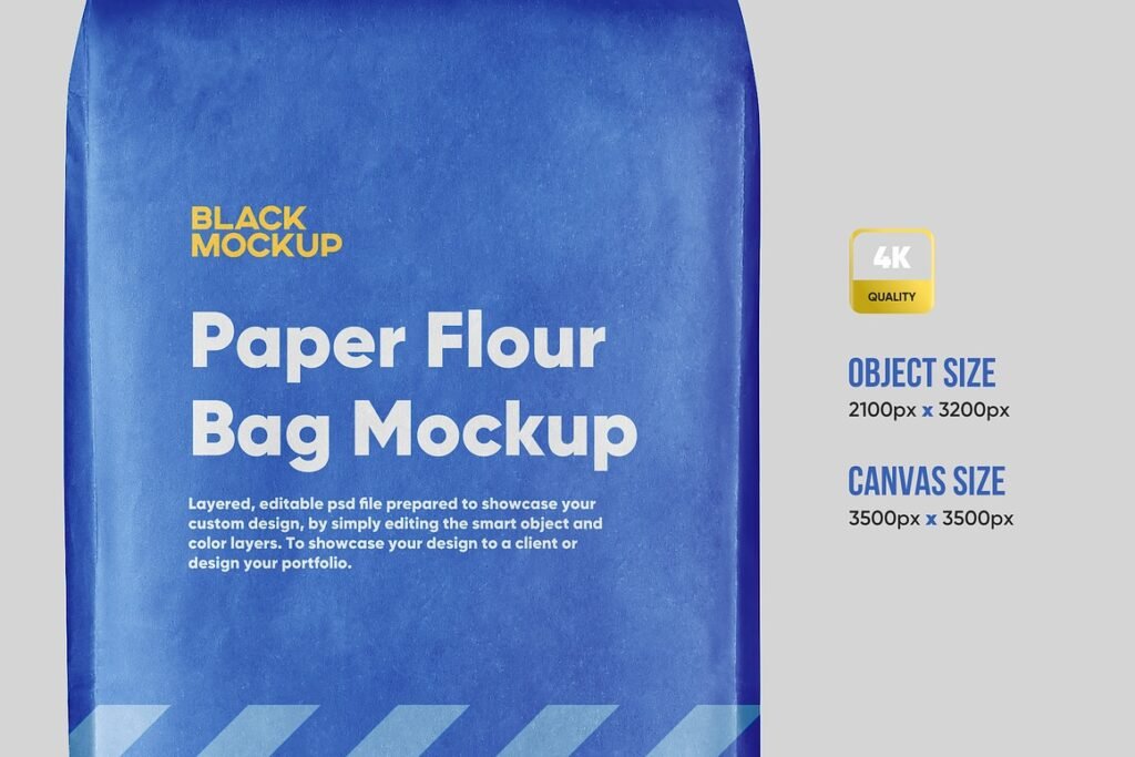 Paper Flour Bag Mockup