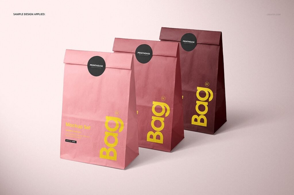 Lunch Bag Mockup Set
