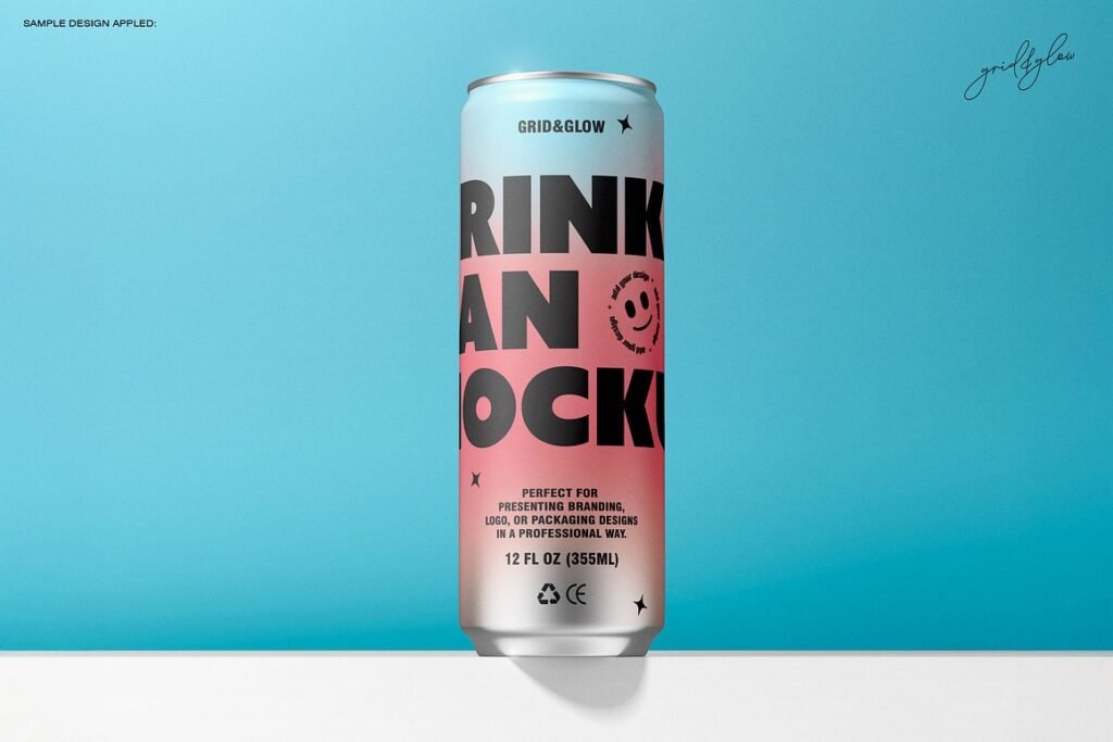 Drink Sleek Can Packaging Mockups