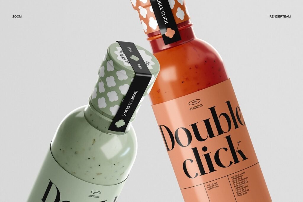 Sauce Bottle Mockup Set