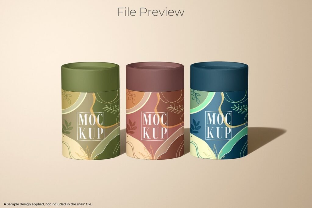 Paper Tube Packaging Mockup 3
