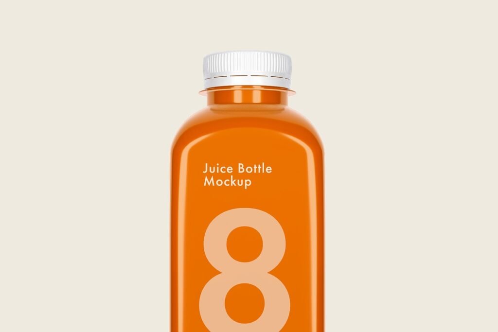 Stylish Juice Bottle Mockup Set for Branding