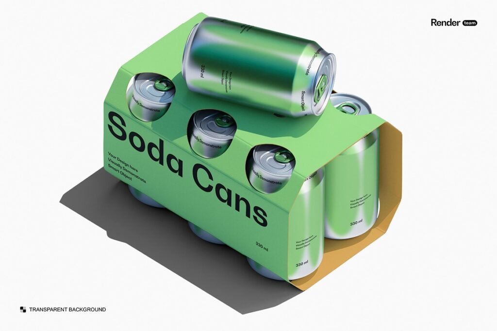 Soda Beer Packaging Mockup