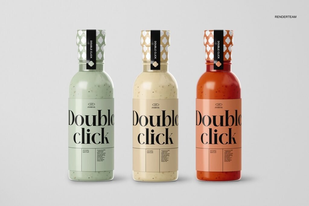 Sauce Bottle Mockup Set