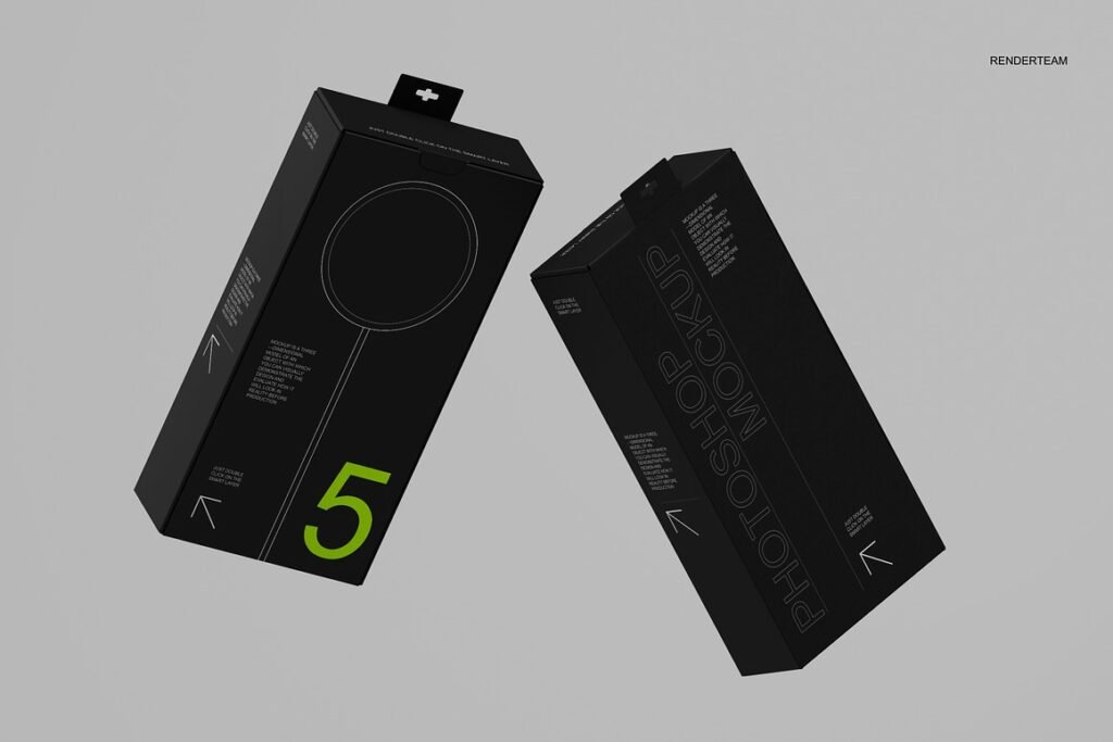 Paper Box Mockup Set