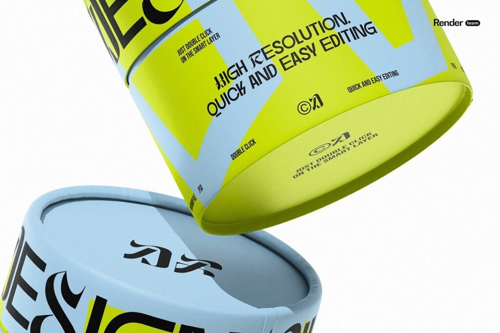 Paper Tube Mockup Set 4