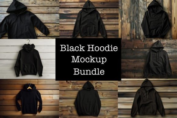 Gildan Black Hoodie Mockup
