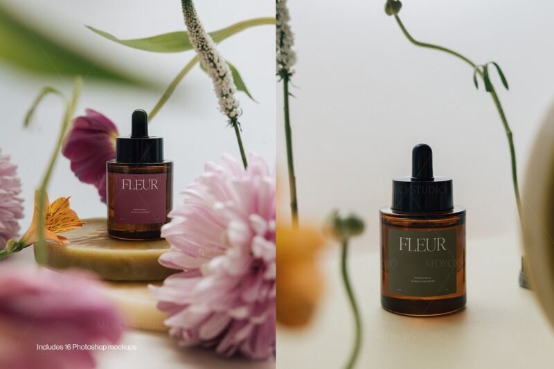 Cosmetic Bottle Label Mockups