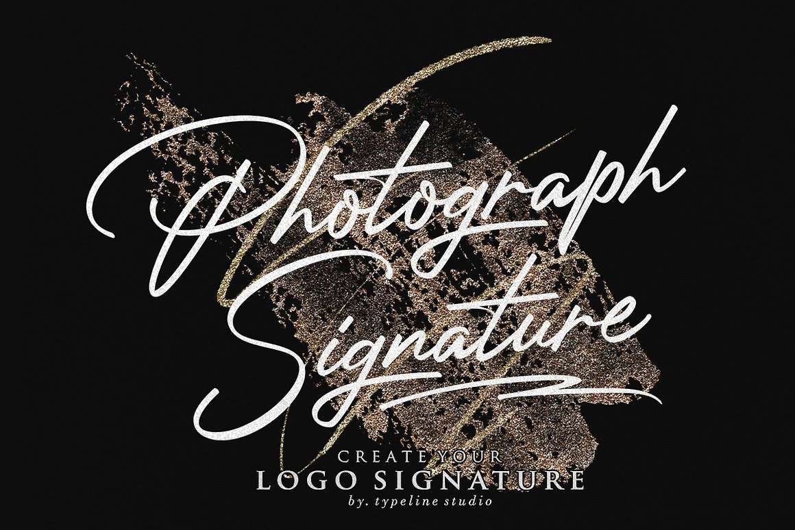 Photograph Signature Logo fonts