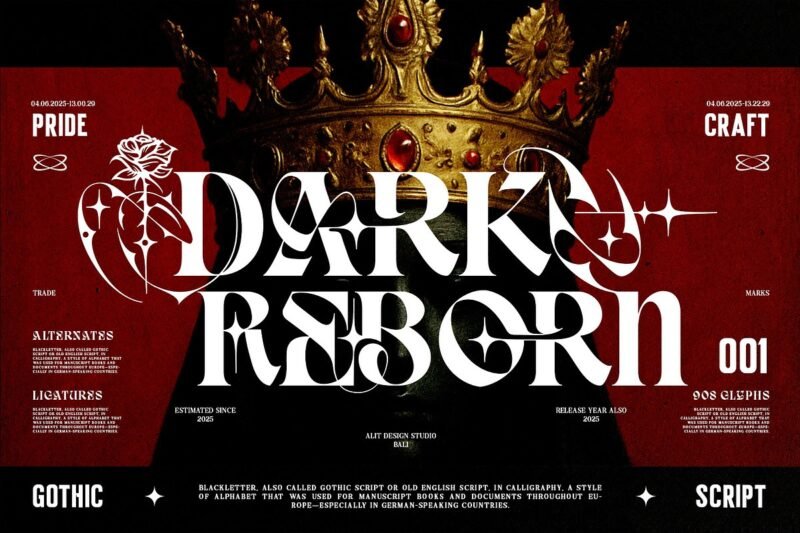 Dark Reborn Typeface Blackletter