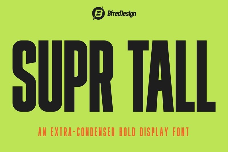 Condensed Bold Display Font