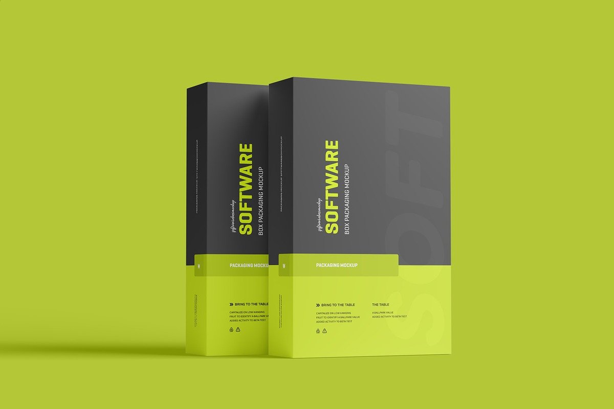 Software Box Mockup PSD