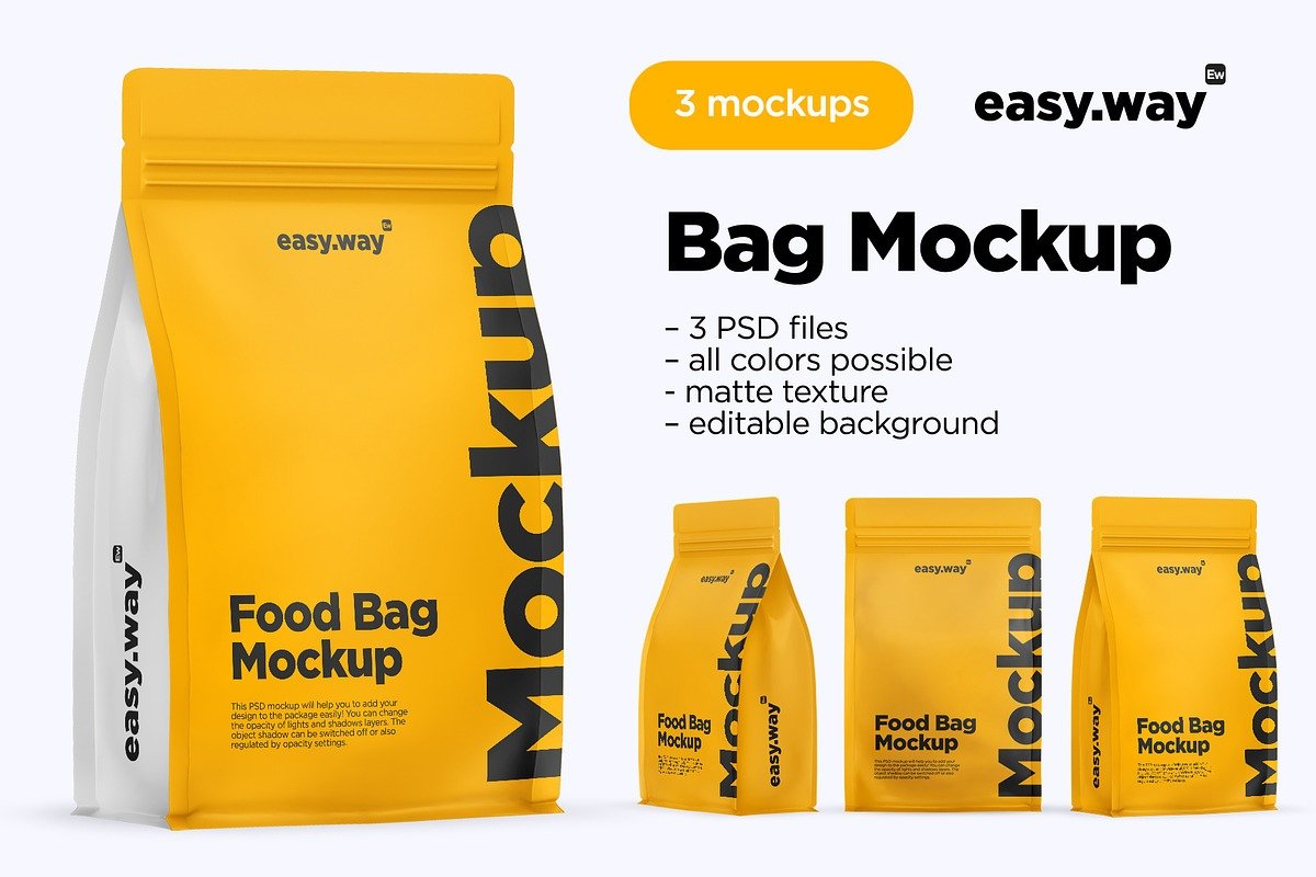 Coffee Bag PSD Mockups