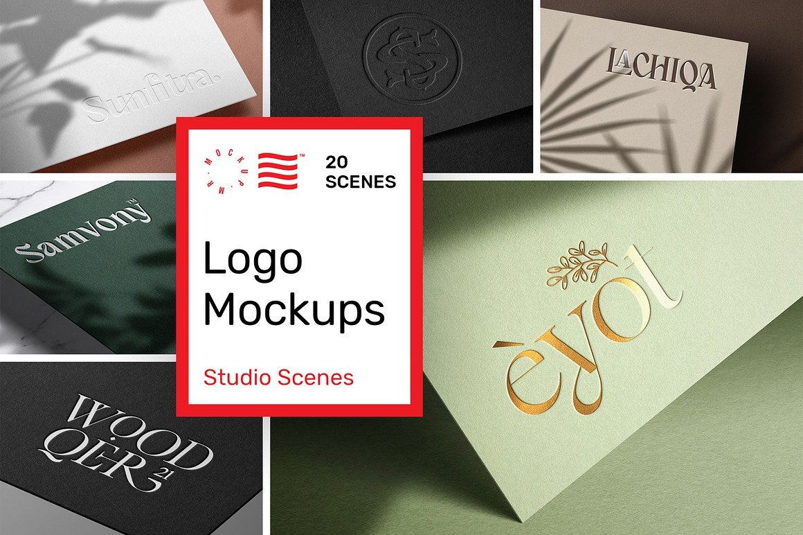Stunning Logo Mockup Bundle Paper Print