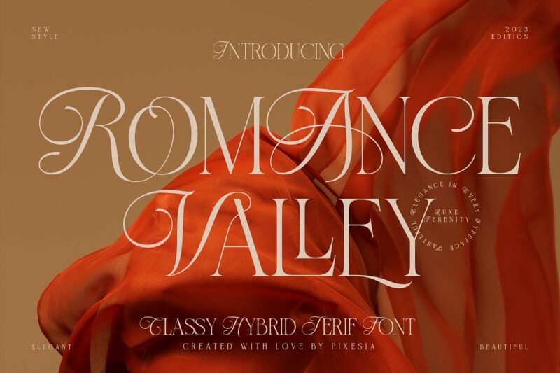 Captivating Ligature Serif Font Romance Valley