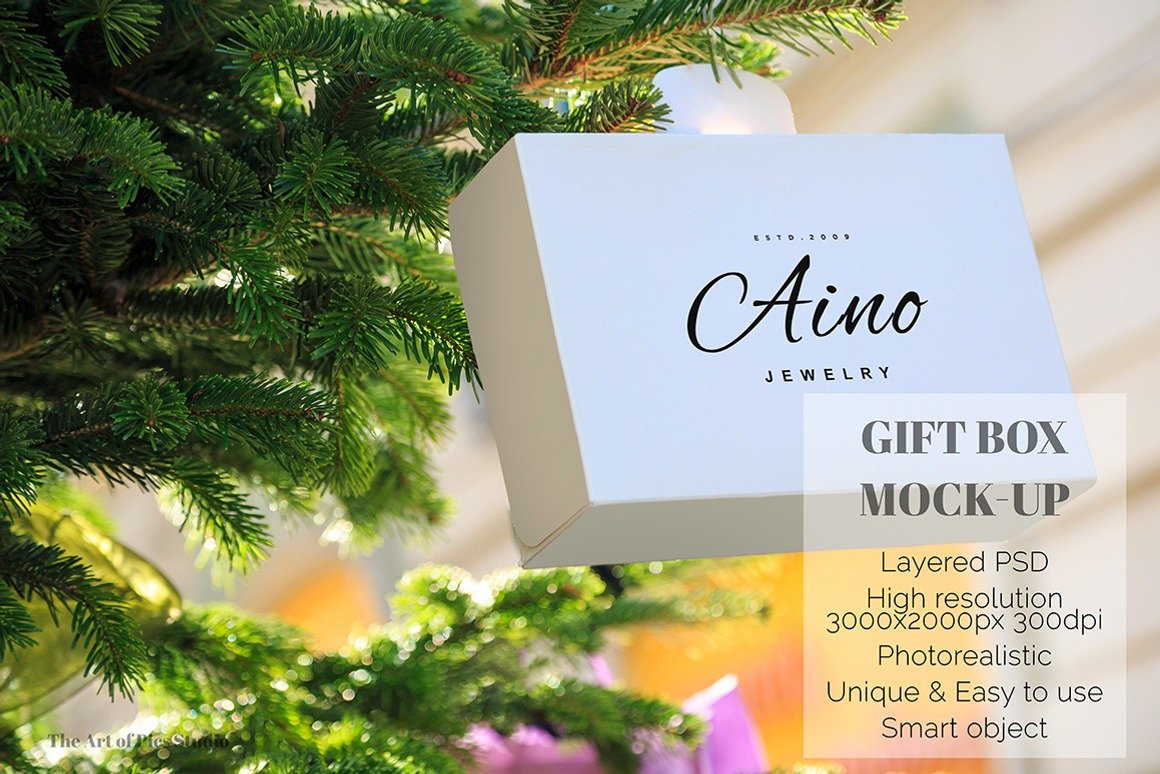 Best Gift Box Mockup