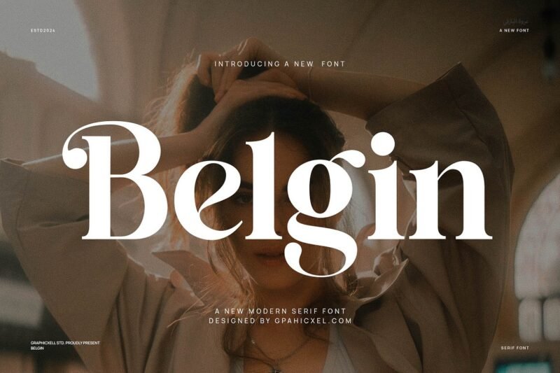 Belgin Elegant Ligature Timeless Typographic Style