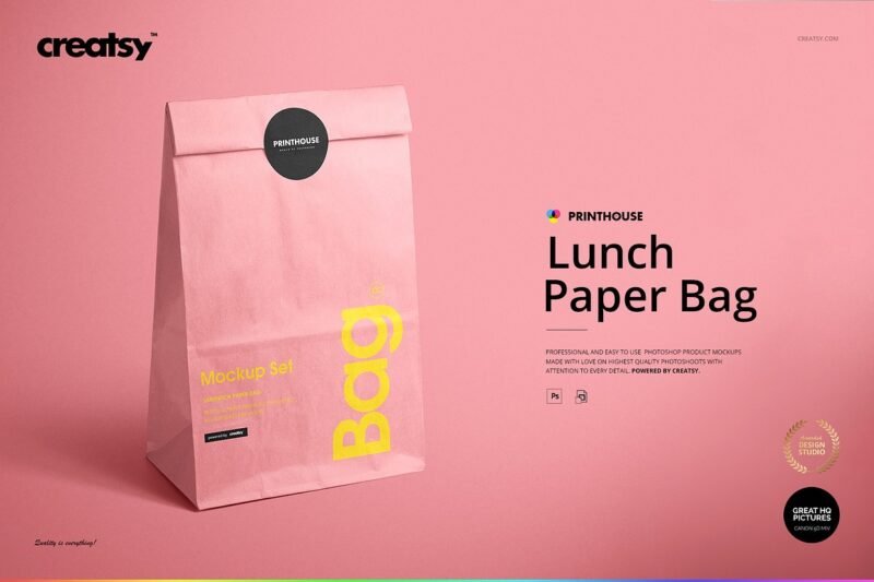 Lunch Bag Mockup Set