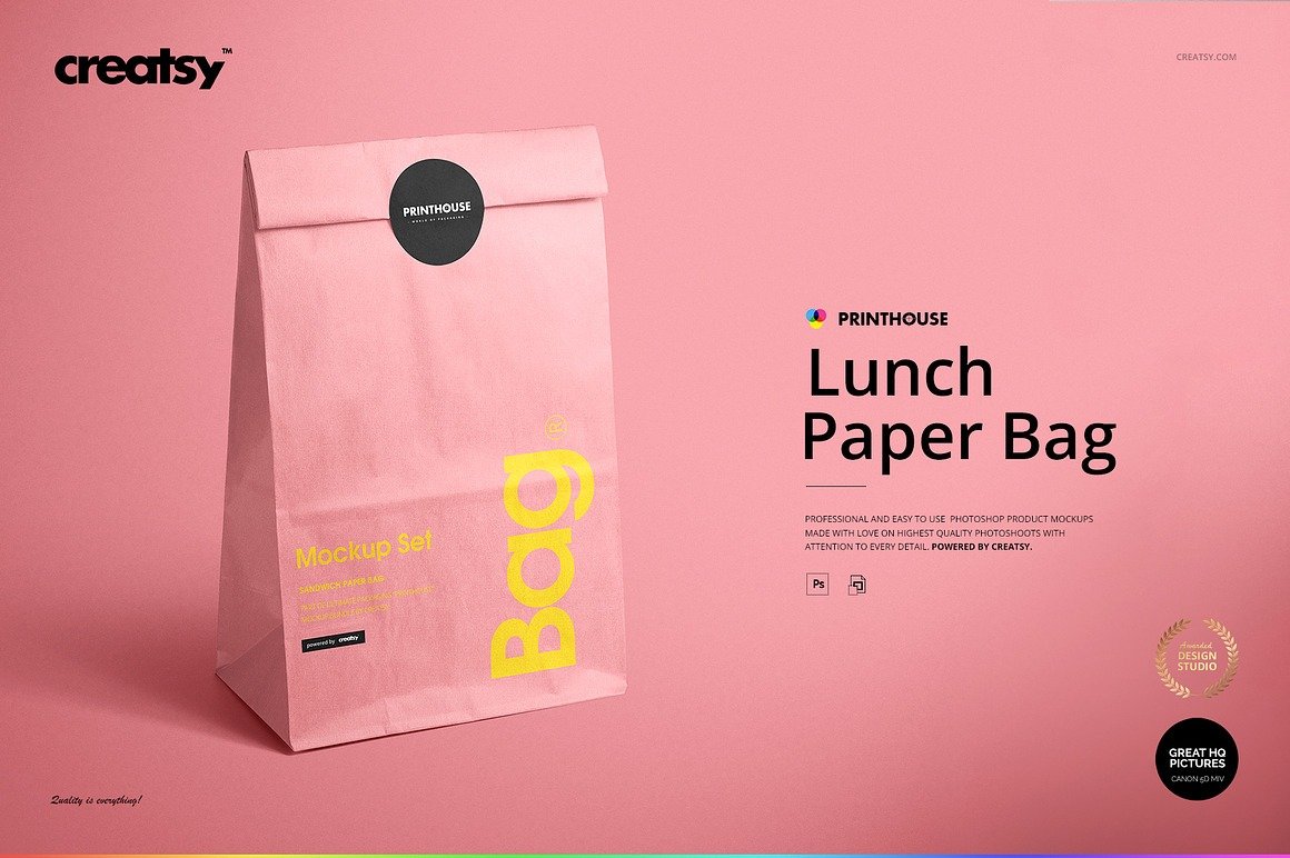 Lunch Bag Mockup Set